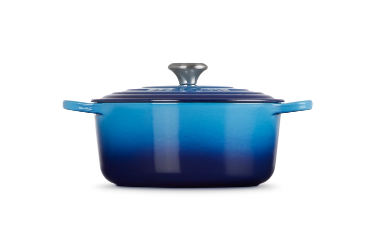 Le Creuset - brytfanna żeliwna emaliowana Signature okrągła 26 cm 5,3 l lazur