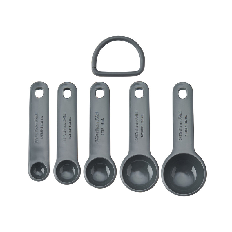 KitchenAid Culinary Tools - miarki kuchenne spoons 5 szt. Charcoal Gray