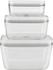 Zwilling - zestaw 3 szklanych pojemników prostokątnych Fresh & Save