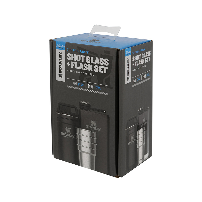 Stanley - Piersiówka z 4 kieliszkami ADVENTURE - czarna