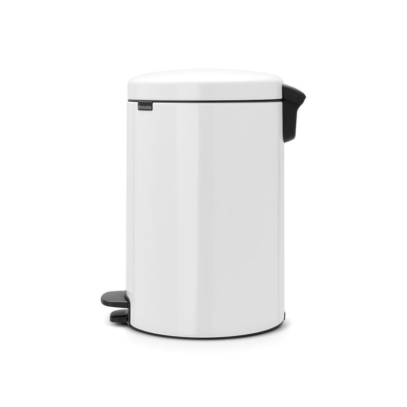 Brabantia - kosz pedałowy 20 L newIcon biały z metalowym wiaderkiem