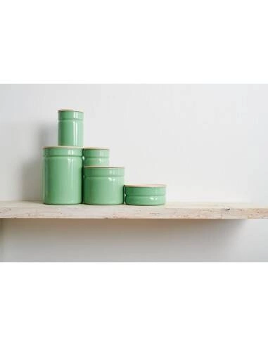 Riess - Pojemnik kuchenny z drewnianą pokrywą 2,2l Slow Green