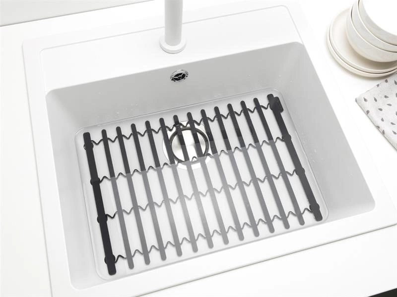 Brabantia - Silikonowa mata do zlewu ciemno szara