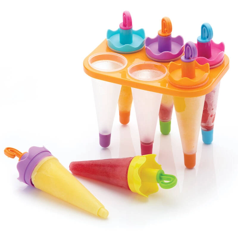 KitchenCraft - foremki do lodów na patyku Parasolki - 6 sztuk.