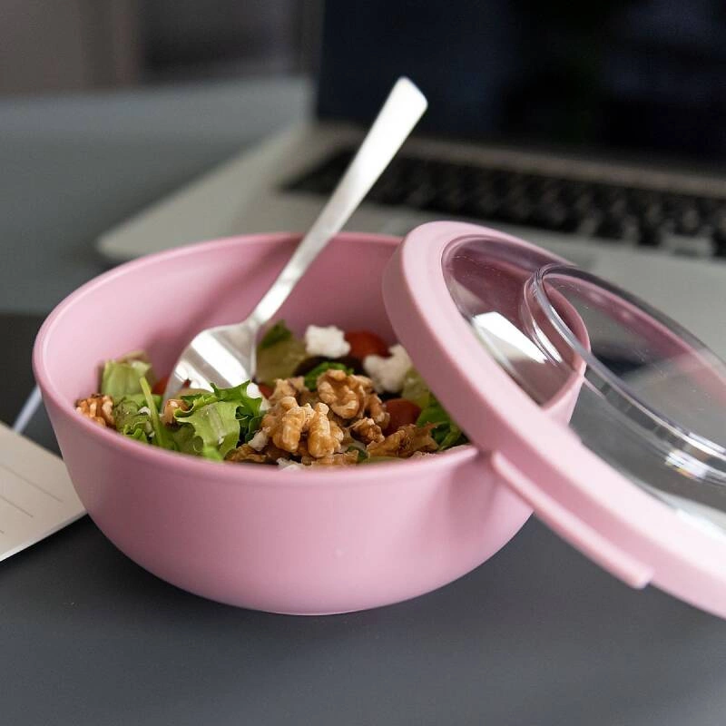 Amuse - pojemnik / miska z pokrywką 1L różowa