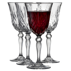 Lyngby Glas - Kieliszki do czerwonego wina ze szkła kryształowego Melodia 270 ml 4 sztuki