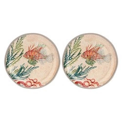 Rose&Tulipani - zestaw 2 talerzy do sałatek z melaminy 21 cm Sea Life