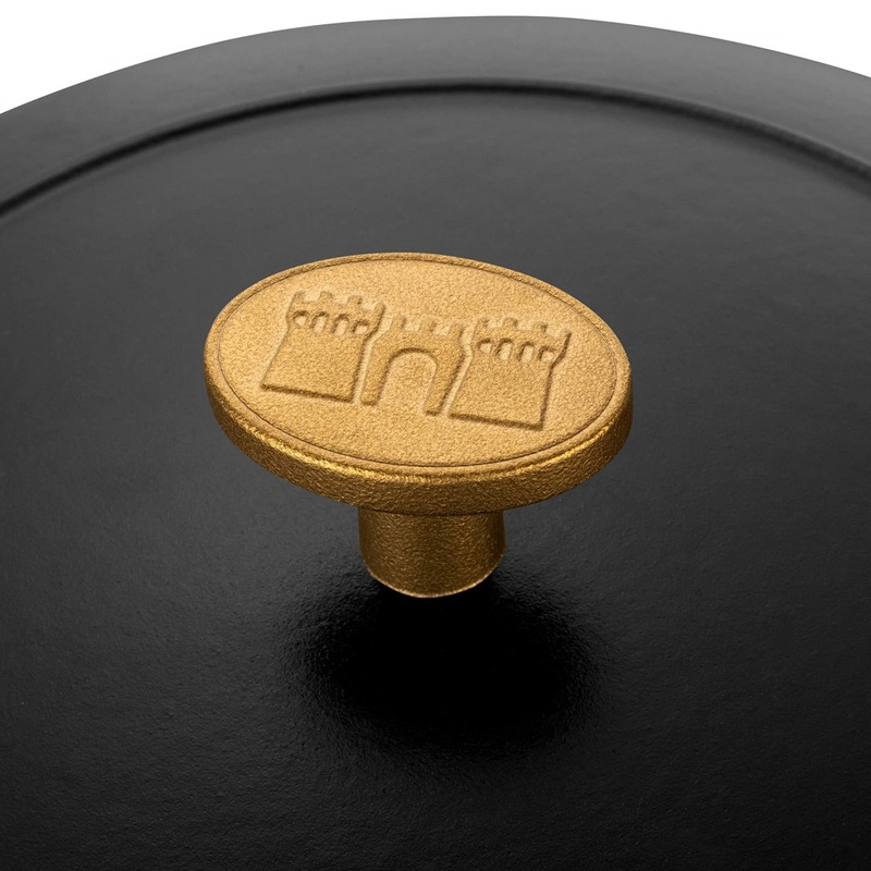 Ballarini - garnek żeliwny okrągły 5.5 ltr, czarny Bellamonte