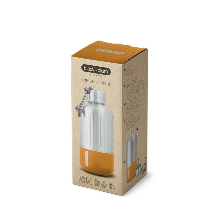 Black + Blum - Butelka stalowa EXPLORER 650 ml, pomarańczowa