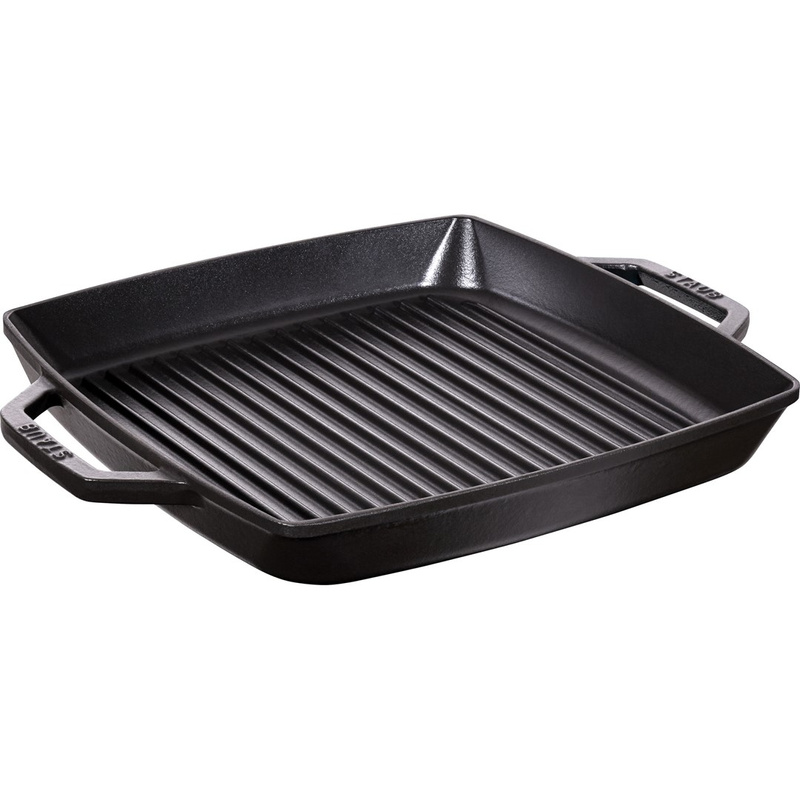 Staub - patelnia żeliwna kwadratowa 33 cm czarna