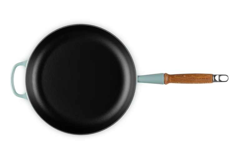 Le Creuset - patelnia żeliwna z drewnianym uchwytem 26 cm Sea Salt