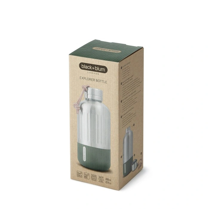 Black + Blum - Butelka stalowa EXPLORER 650 ml, oliwkowa