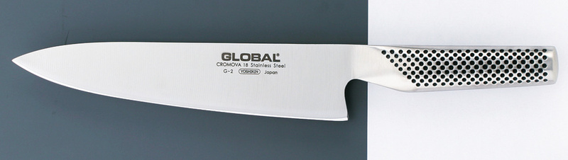 Global - Zestaw Starter: Nóż szefa kuchni G-2 + ostrzałka MinoSharp G-2220GB