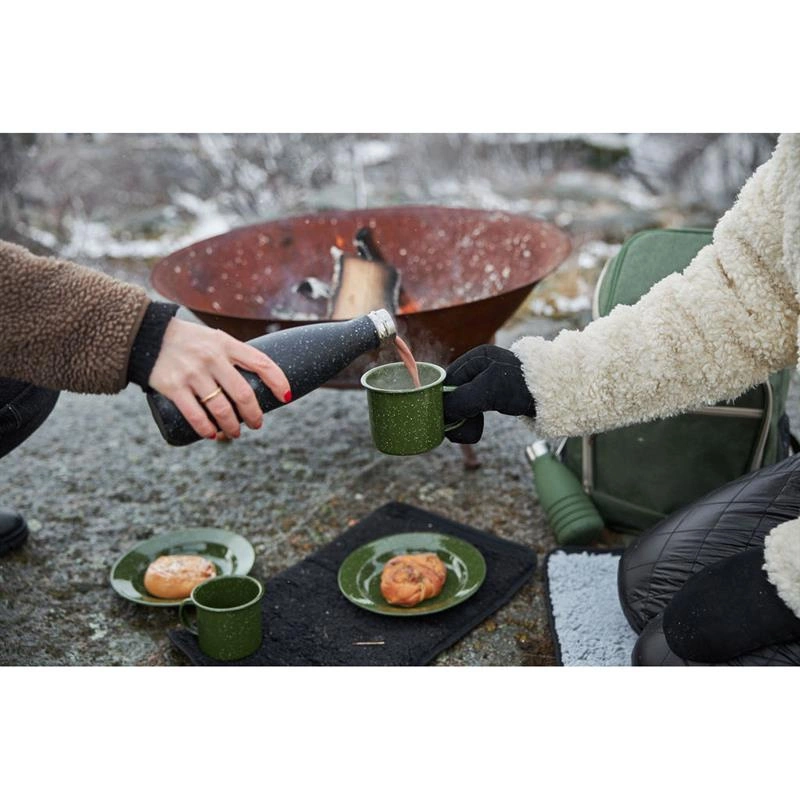 Sagaform - talerz, żeliwo emaliowane, śred. 20 cm, zielony Doris