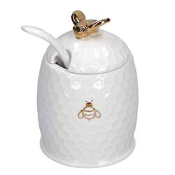 La Porcellana Bianca - cukiernica z łyżeczką 6.5 cm Aperegina Oro