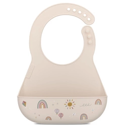 Mepal - Śliniak silikonowy z kieszonką Mio Sunshine & Rainbow