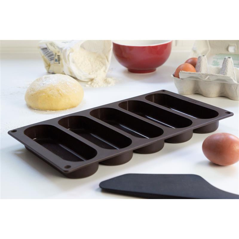 Lurch - forma na 5 bułek do hot dogów, 29,5 x 16 cm, brązowa FlexiForm