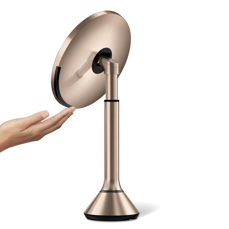 simplehuman - Lustro z czujnikiem SENSOR z kontrolą natężenia światła, różowe złoto