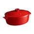 Emile Henry - Owalny garnek ceramiczny 6L - czerwony