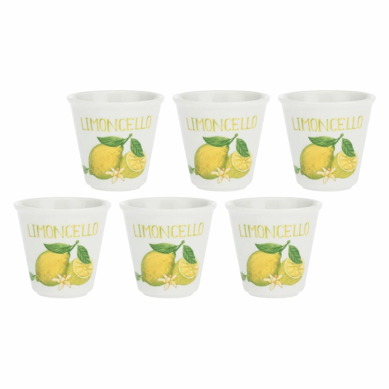 La Porcellana Bianca - zestaw 6 kieliszków do Limoncello 75 ml Liquorelli