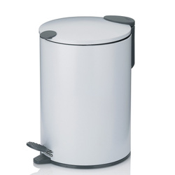 Kela - Kosz stalowy na śmieci 3 l biały Mats