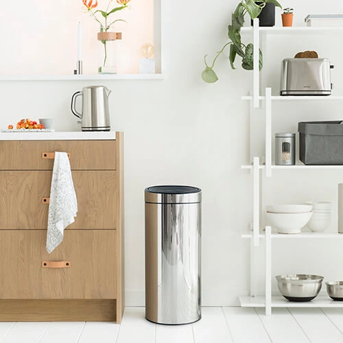 Brabantia - kosz na śmieci Touch Bin New 30l polerowana stal