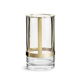 Sagaform - wazon, śred. 11 x 20 cm, szkło/metal, złoty Interior