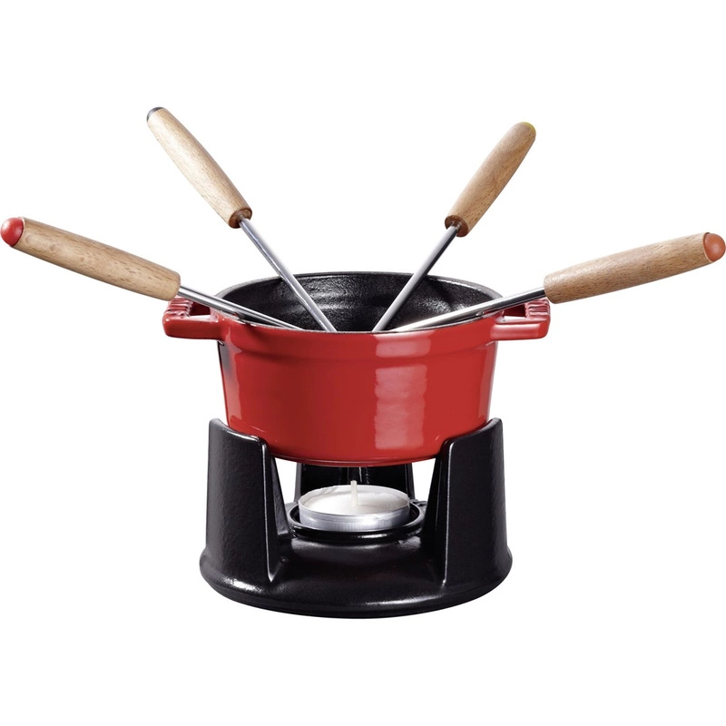 Staub - żeliwne fondue mini czerwone 0,25 l 10 cm