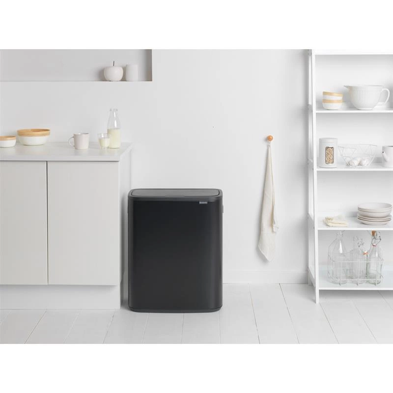 Brabantia - kosz na śmieci Bo Touch Bin 60L (2 x 30) czarny