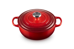 Le Creuset - garnek żeliwny wiśniowy 3,4 l 24 cm