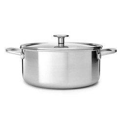 KitchenAid - Garnek z pokrywką 3-warstwowy stalowy 4,9L