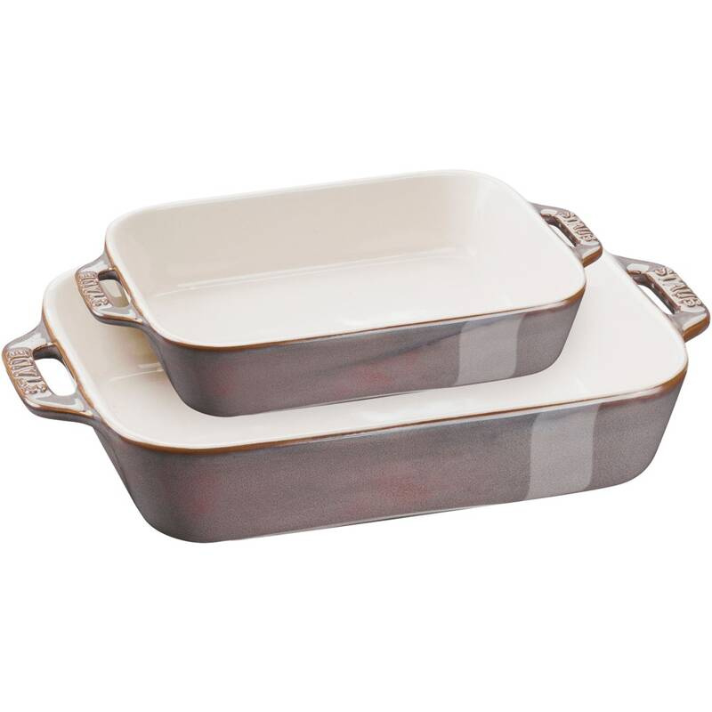 Staub - dwie formy do zapiekania antyczny grafitowy Cooking