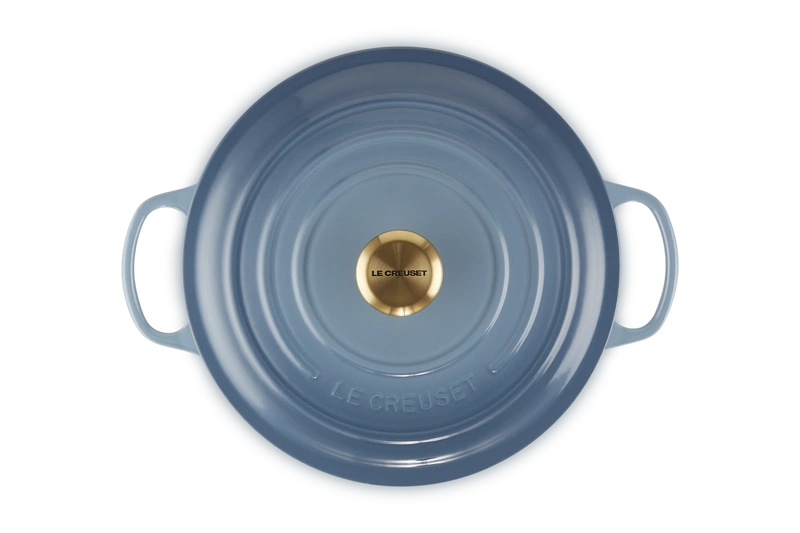 Le Creuset brytfanna żeliwna emaliowana Signature okrągła 28 cm 6,7l chambray
