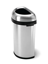 Simple Human - kosz  na śmieci 60 l Bullet Open półokrągły stal