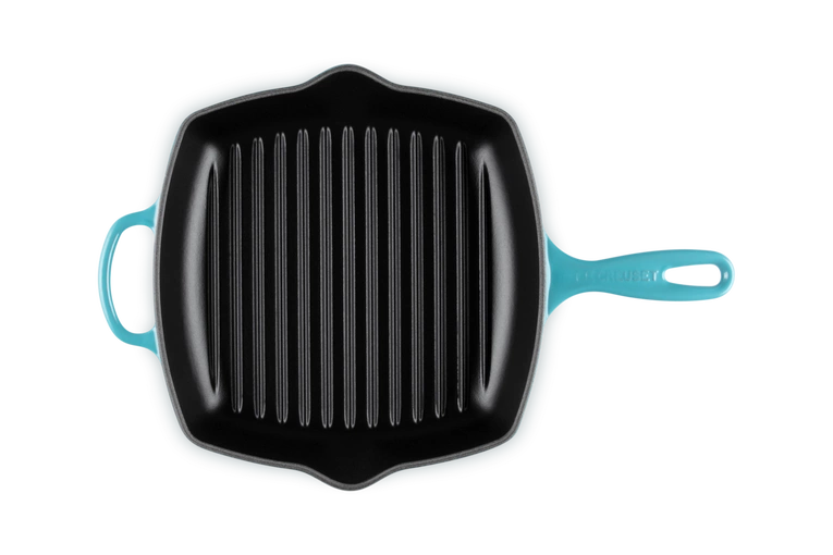 Le Creuset - patelnia żeliwna grillowa z dwoma uchwytami 26 cm Karaibski