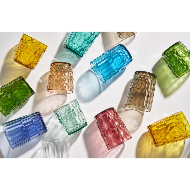 Guzzini - Niska szklanka wzór 3 - zółta