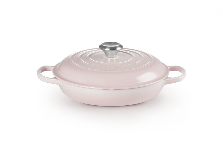 Le Creuset - garnek patelnia Gourmet Signature 26 cm 2,2 l shell pink