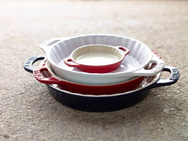 Staub - okrągły półmisek ceramiczny do ciast 1.2 l, biały