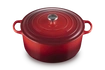 Le Creuset brytfanna żeliwna emaliowana Signature okrągła 34 cm 12 l wiśniowa