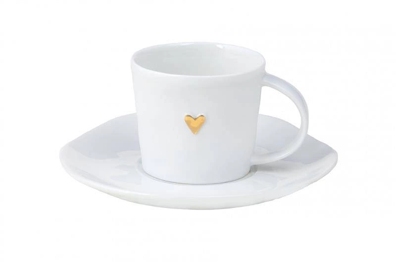 Raeder - Filiżanka do espressp ze spodkiem, złote serce