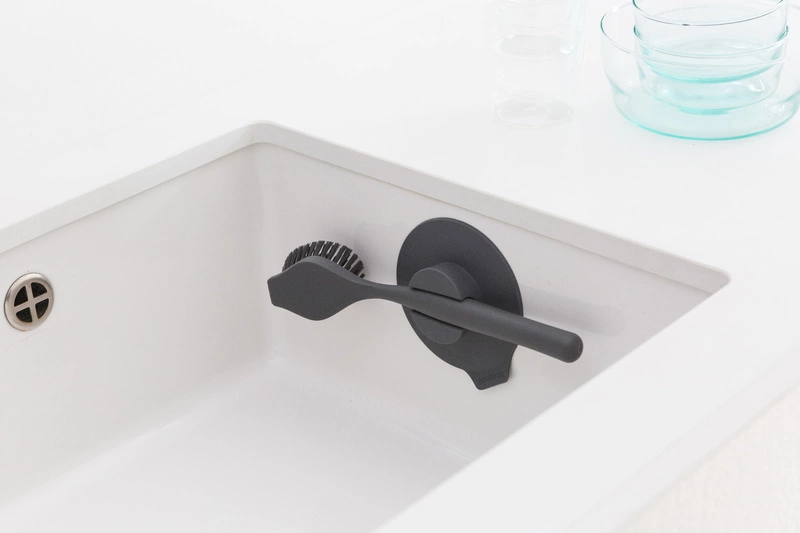 Brabantia - Szczoteczka do naczyń przyssawka ciemnoszara