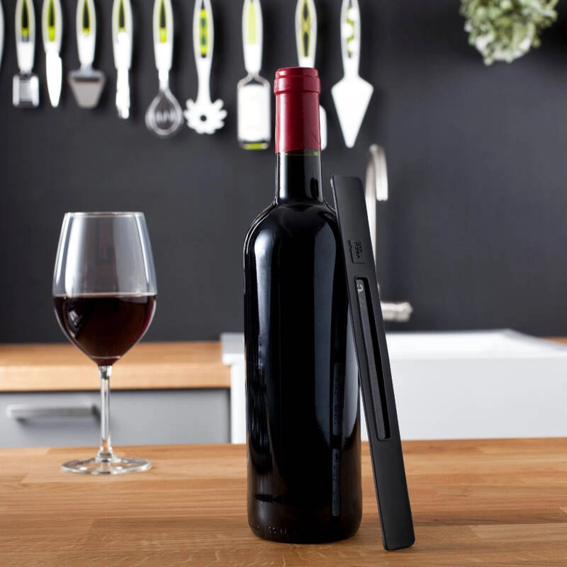 VACU VIN - Samozaciskowy termometr na butelkę szaryszary