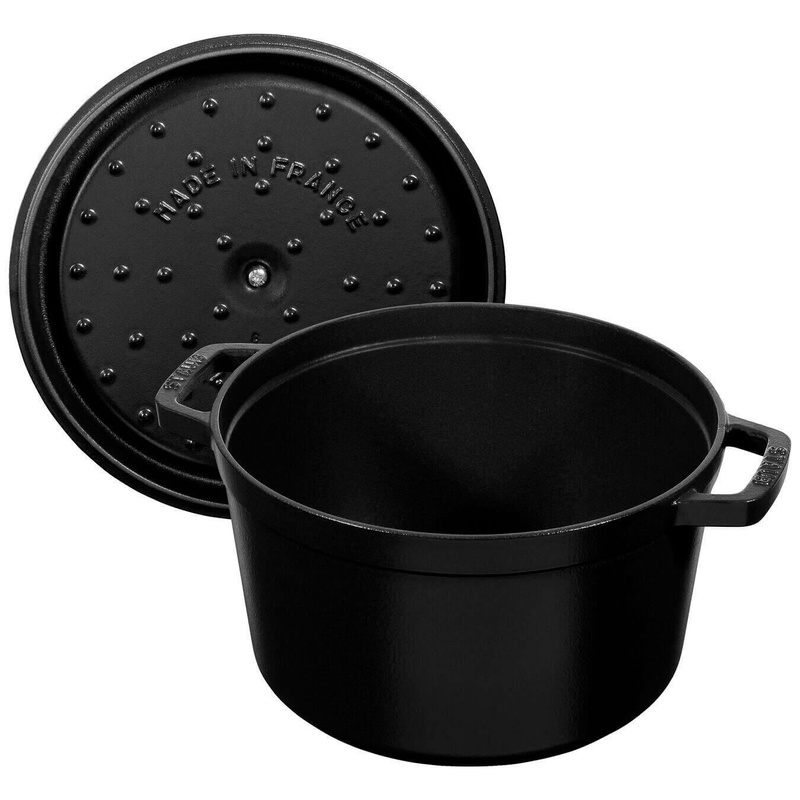 Staub - Garnek żeliwny okrągły wysoki - 4.8 ltr, Czarny