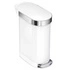 simplehuman - Kosz na śmieci 45L pedałowy SLIM - biały