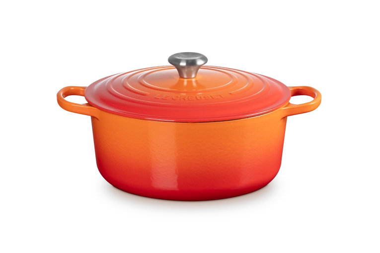Le Creuset - garnek żeliwny emaliowany Signature 28 cm 6,7 l płomienny