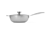 Le Creuset - 3-ply Plus Patelnia Sautè z Pokrywką i Uchwytem Stal Nierdzewna Nieprzywierająca 24 cm