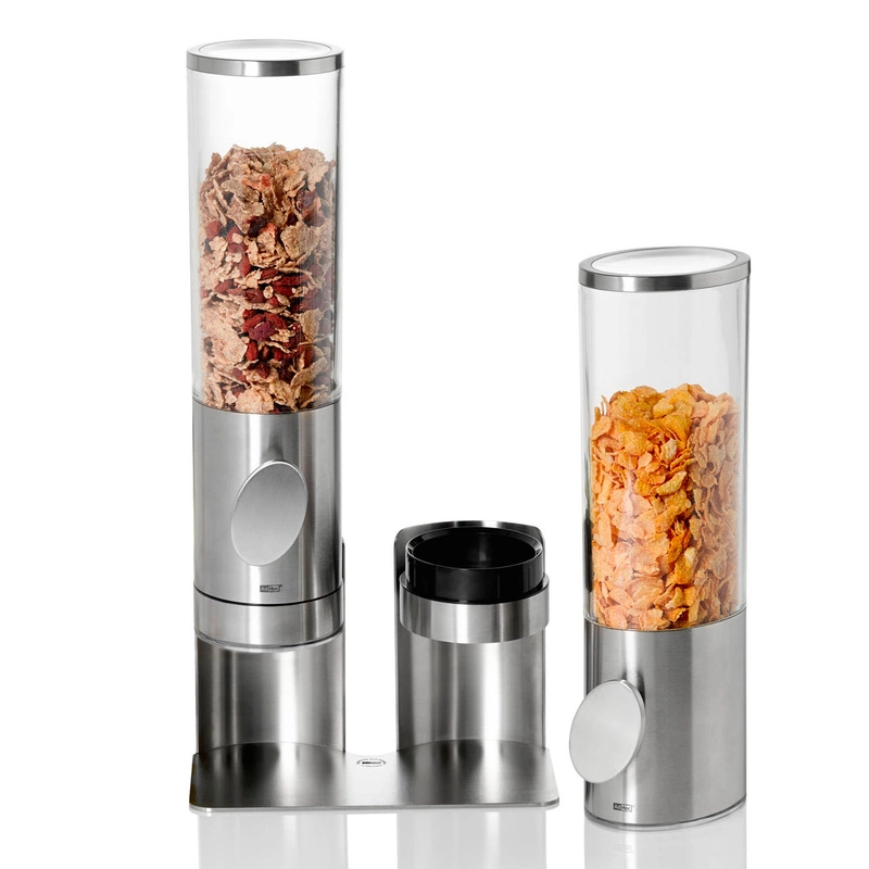 AdHoc - Zestaw dyspenserów do płatków z podstawką DEPOSITO DUO