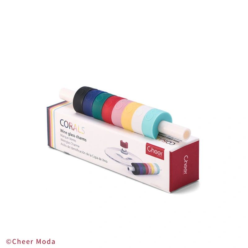 Cheer Moda - Znaczki na kieliszki Corals