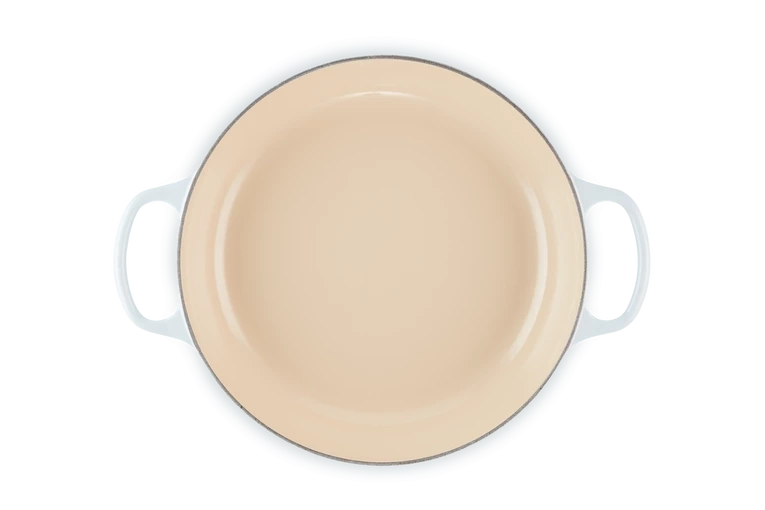 Le Creuset - patelnia głęboka z pokrywą żeliwna emaliowana Coastal Blue 30 cm