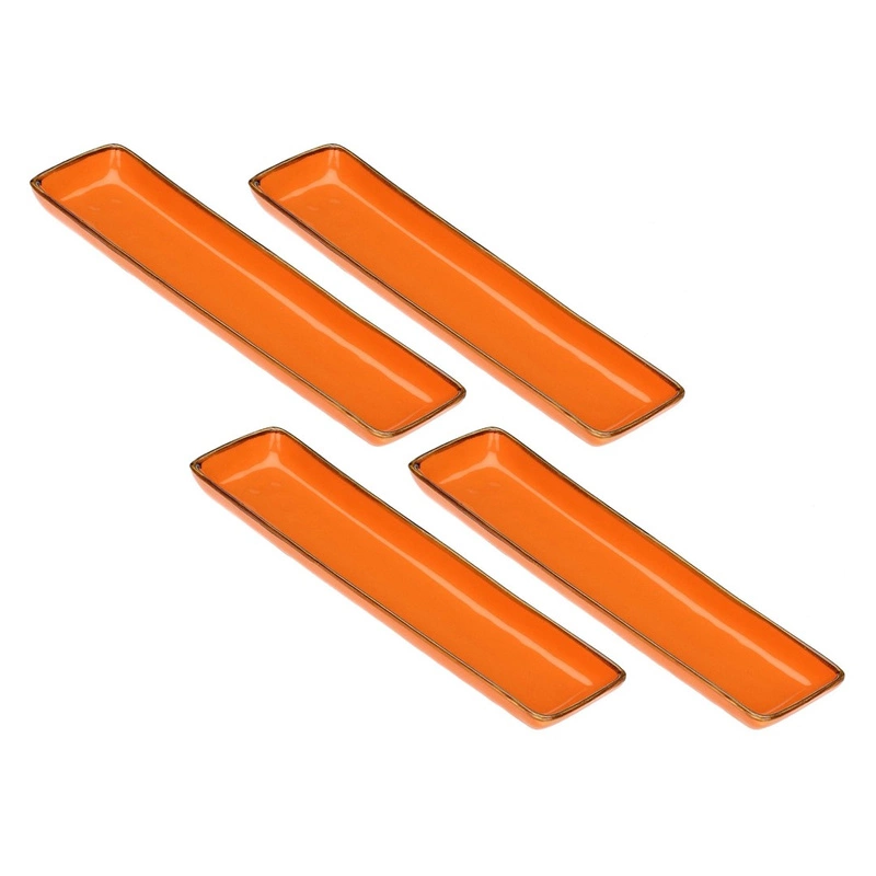 Rose&Tulipani - zestaw 4 tac prostokątnych 32x8 cm Concerto Arancione